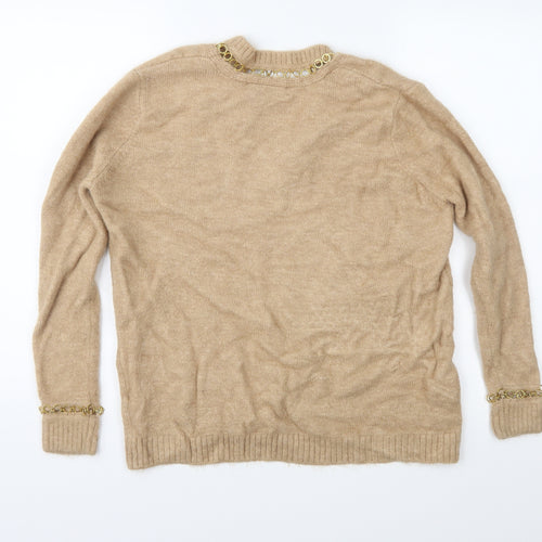 Zara Womens Brown  Knit Pullover Jumper Size S