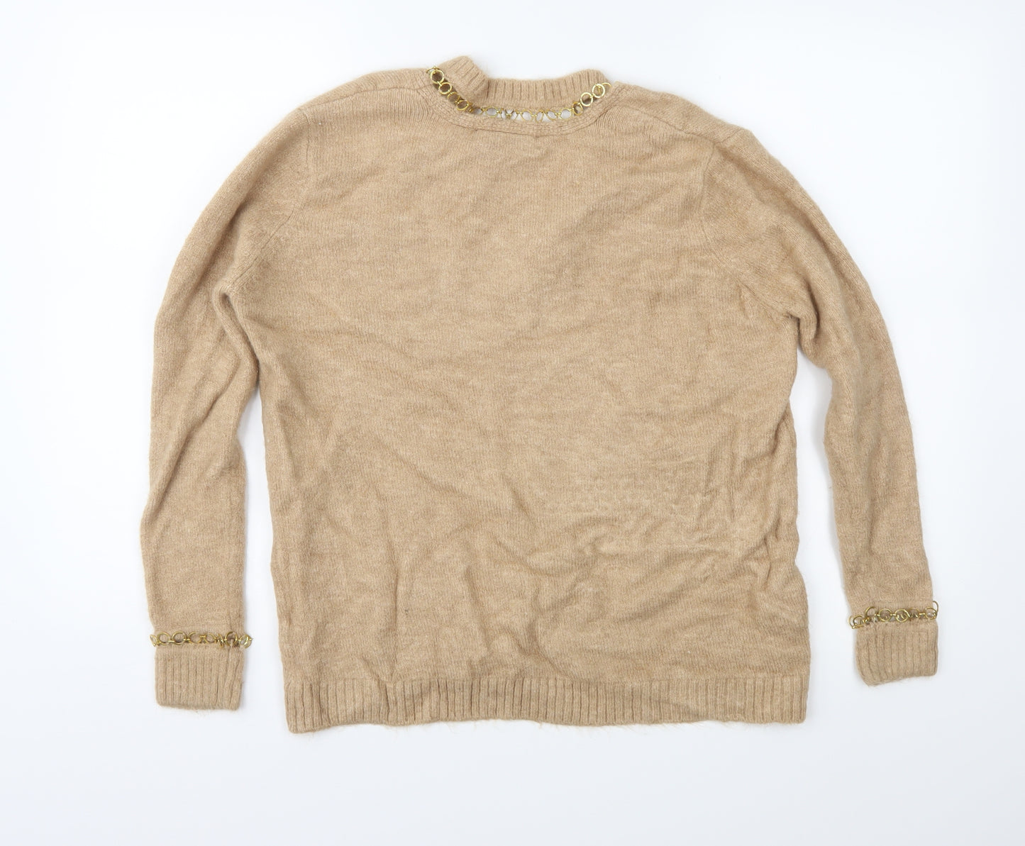 Zara Womens Brown  Knit Pullover Jumper Size S