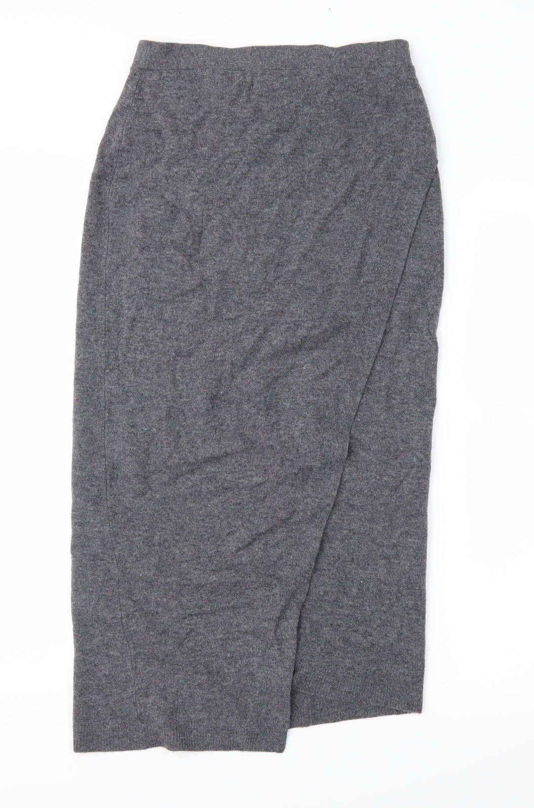 Preworn Womens Grey  Knit Wrap Skirt Size S