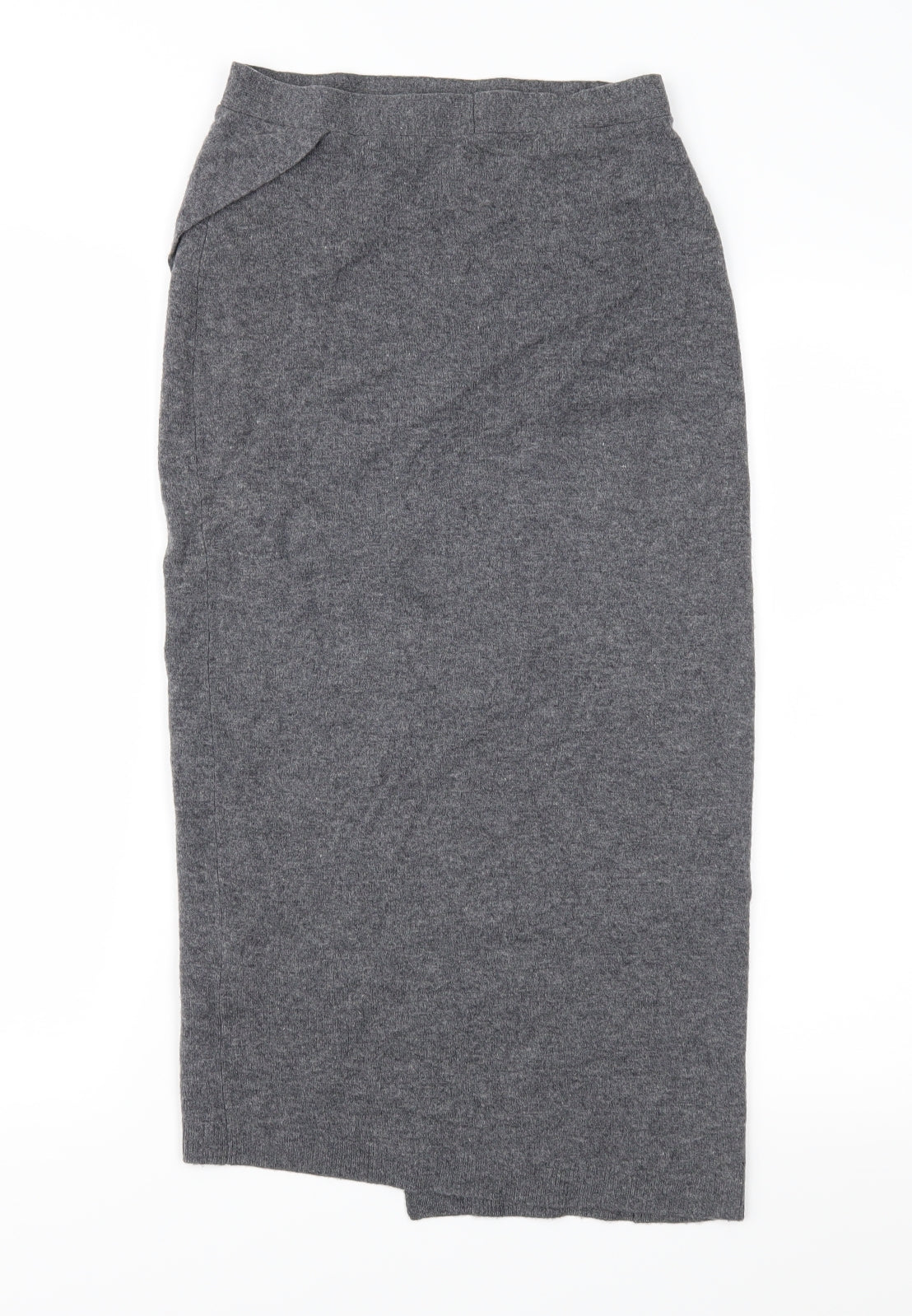 Preworn Womens Grey  Knit Wrap Skirt Size S