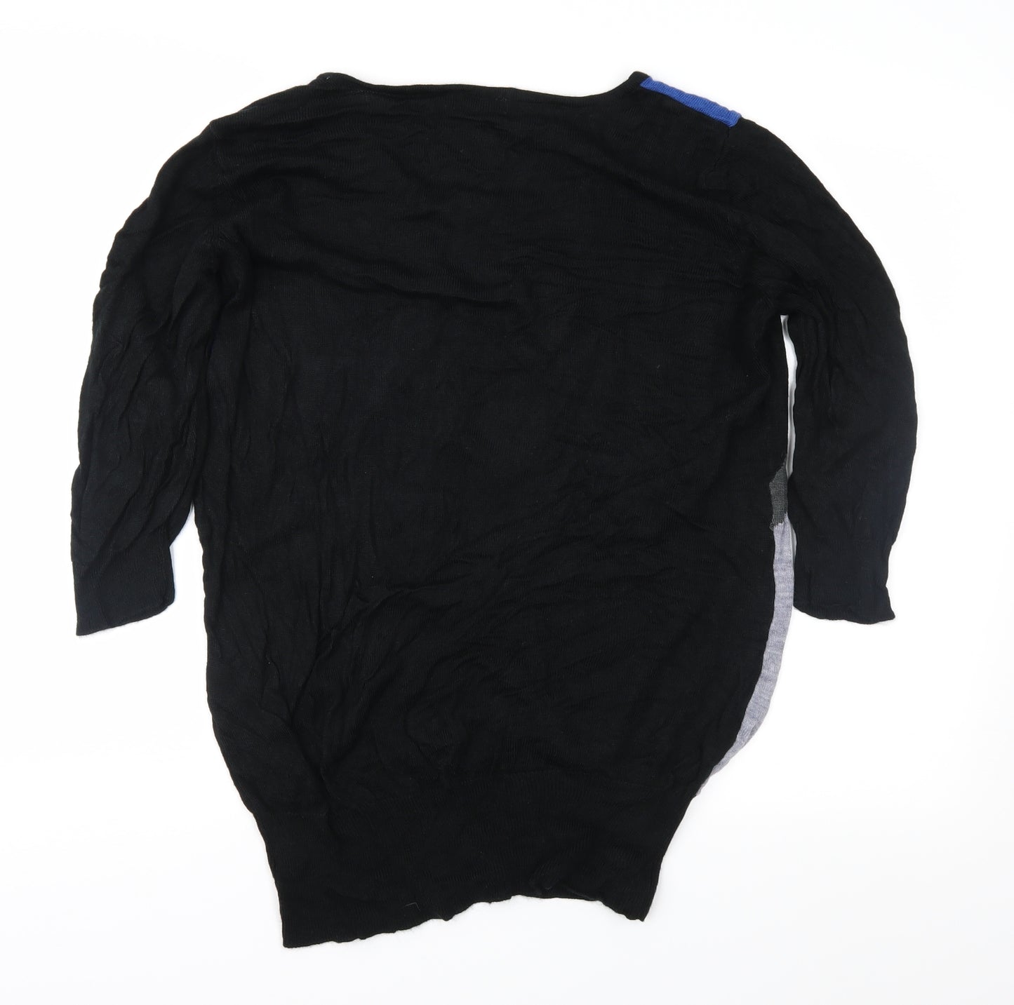 F&F Womens Black Geometric Knit Pullover Jumper Size 18