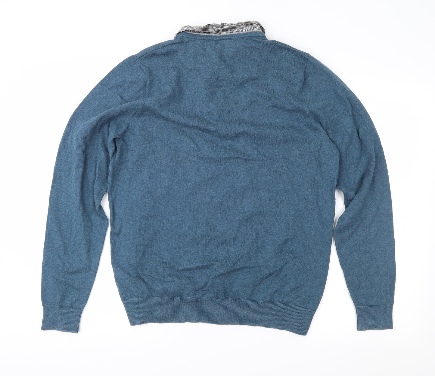 Autograph Mens Blue  Knit Pullover Jumper Size M