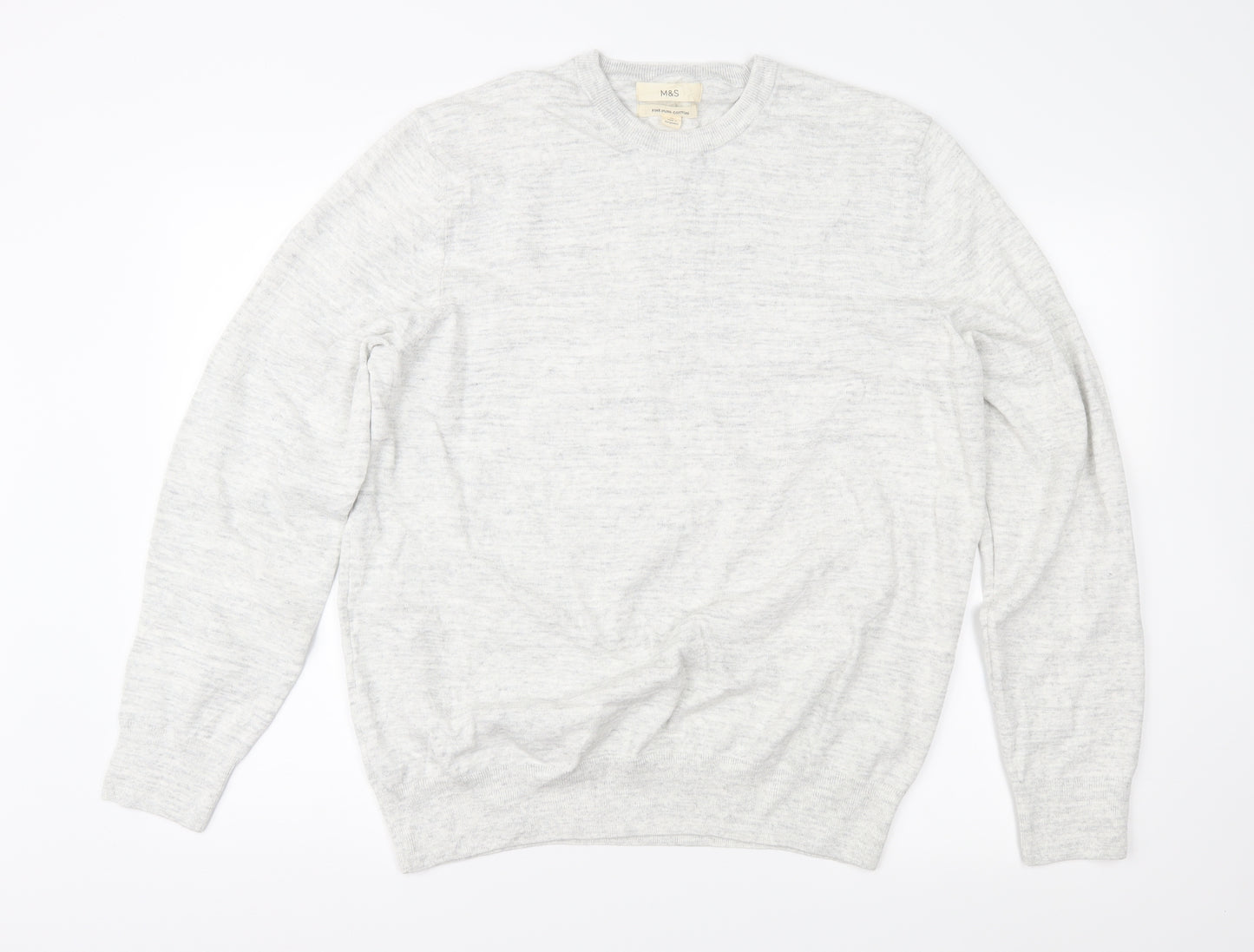Marks and Spencer Mens Grey  Knit Pullover Jumper Size XL