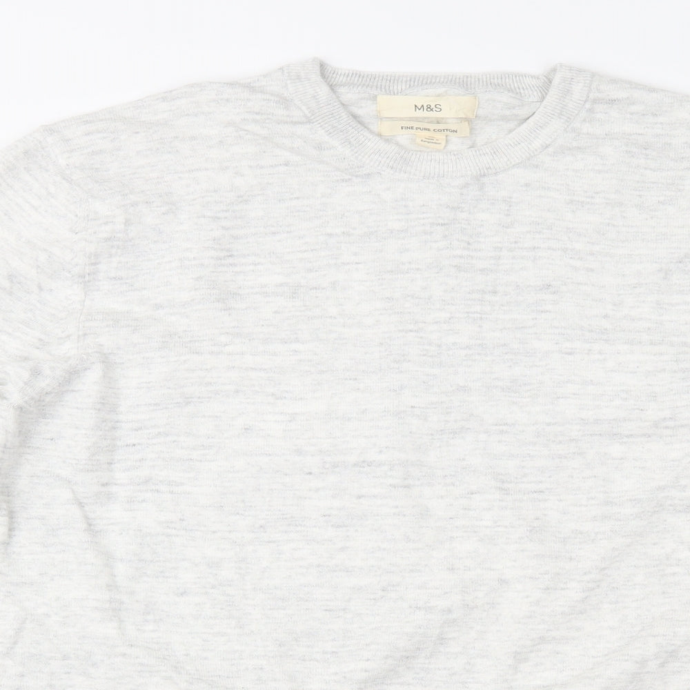 Marks and Spencer Mens Grey  Knit Pullover Jumper Size XL