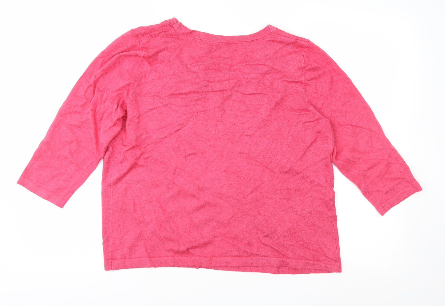 Country Casuals Womens Pink  Knit Pullover Jumper Size L