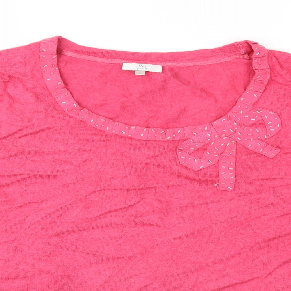 Country Casuals Womens Pink  Knit Pullover Jumper Size L