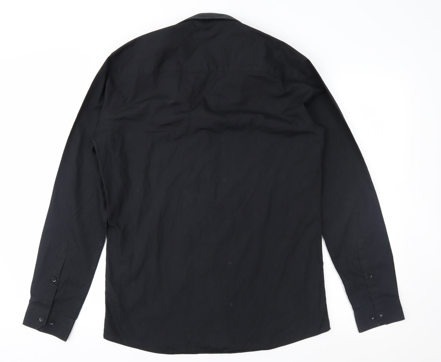 Cedar Wood State Mens Black    Button-Up Size 15