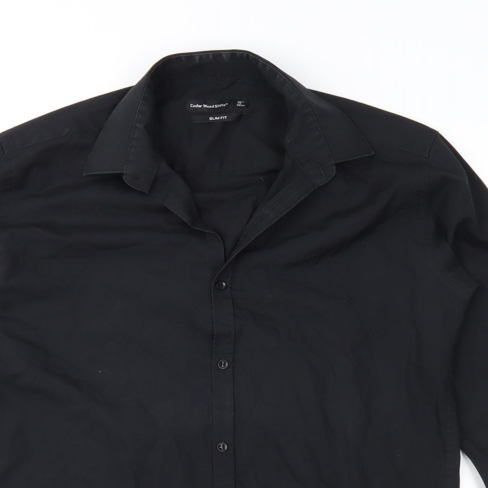 Cedar Wood State Mens Black    Button-Up Size 15
