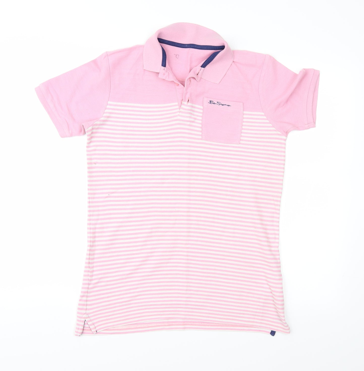 Ben Sherman Boys Pink Striped  Basic Polo Size 14-15 Years
