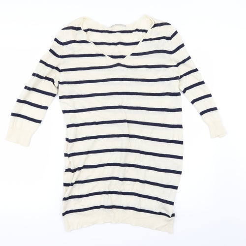 Gap Womens Ivory Striped  Pullover Jumper Size S