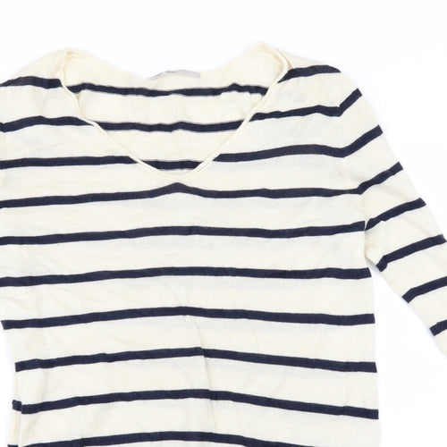 Gap Womens Ivory Striped  Pullover Jumper Size S