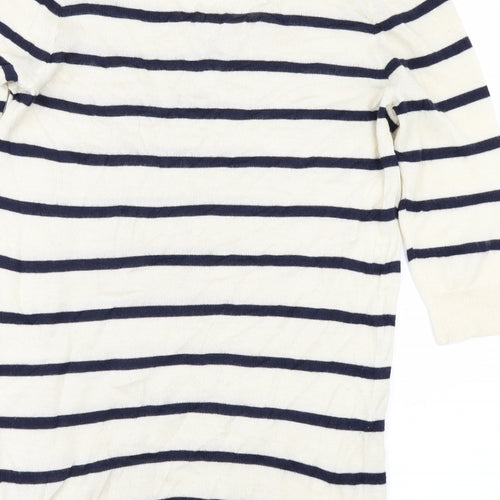 Gap Womens Ivory Striped  Pullover Jumper Size S