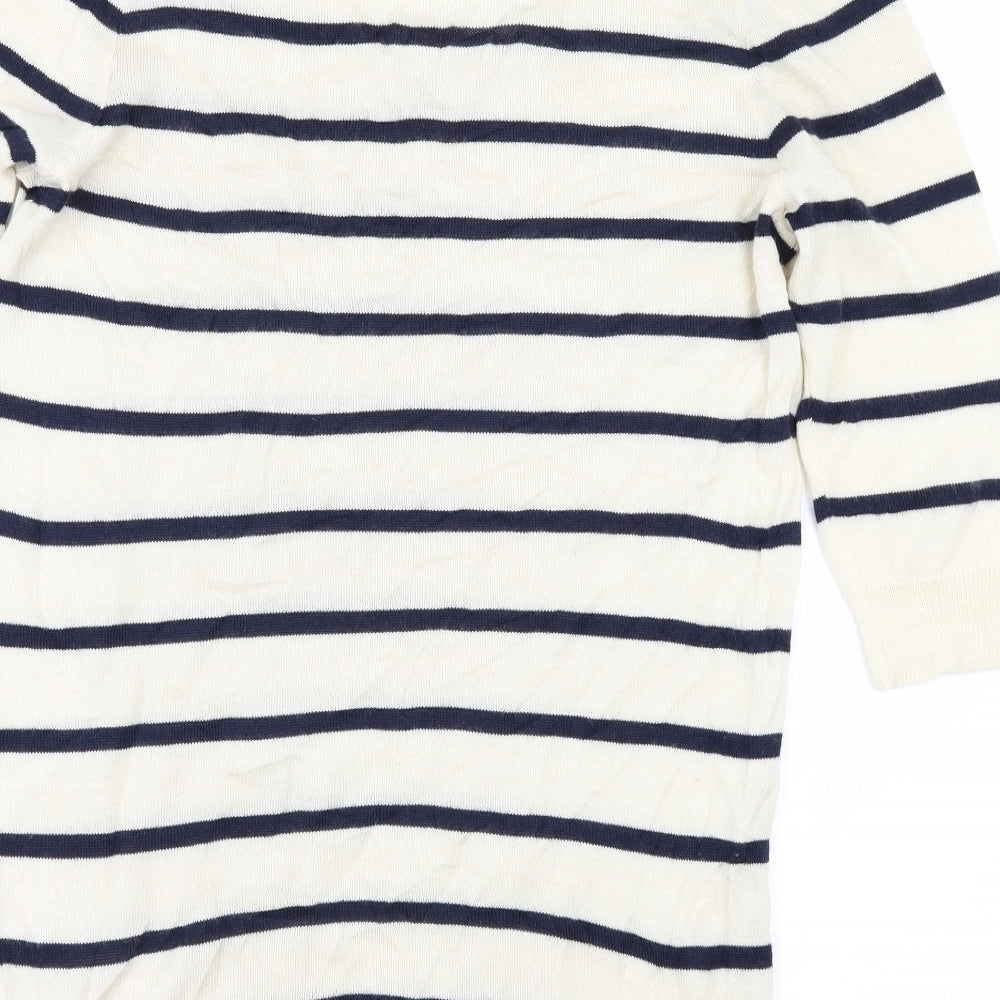 Gap Womens Ivory Striped  Pullover Jumper Size S