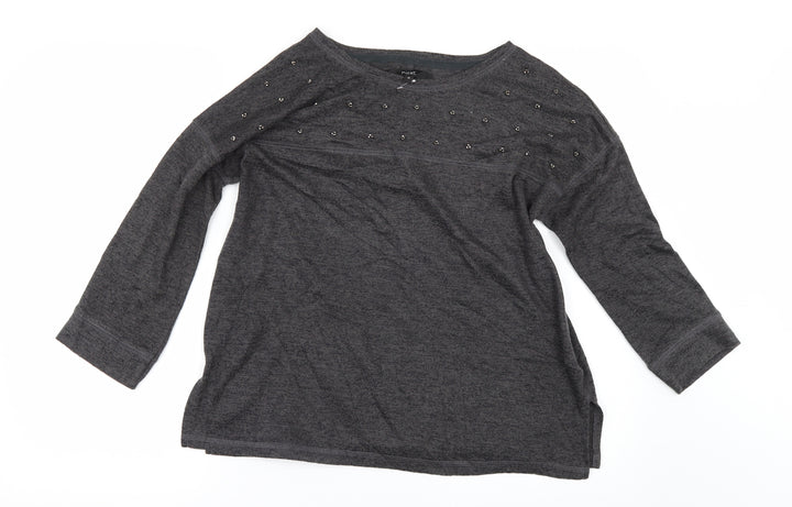 NEXT Womens Grey Basic T-Shirt Size 10