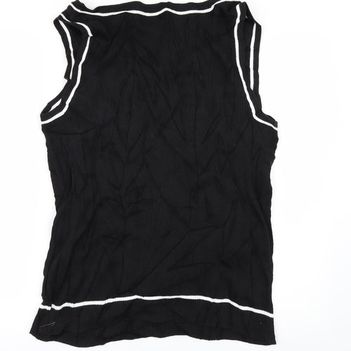 Jones New York Womens Black   Vest Jumper Size XL