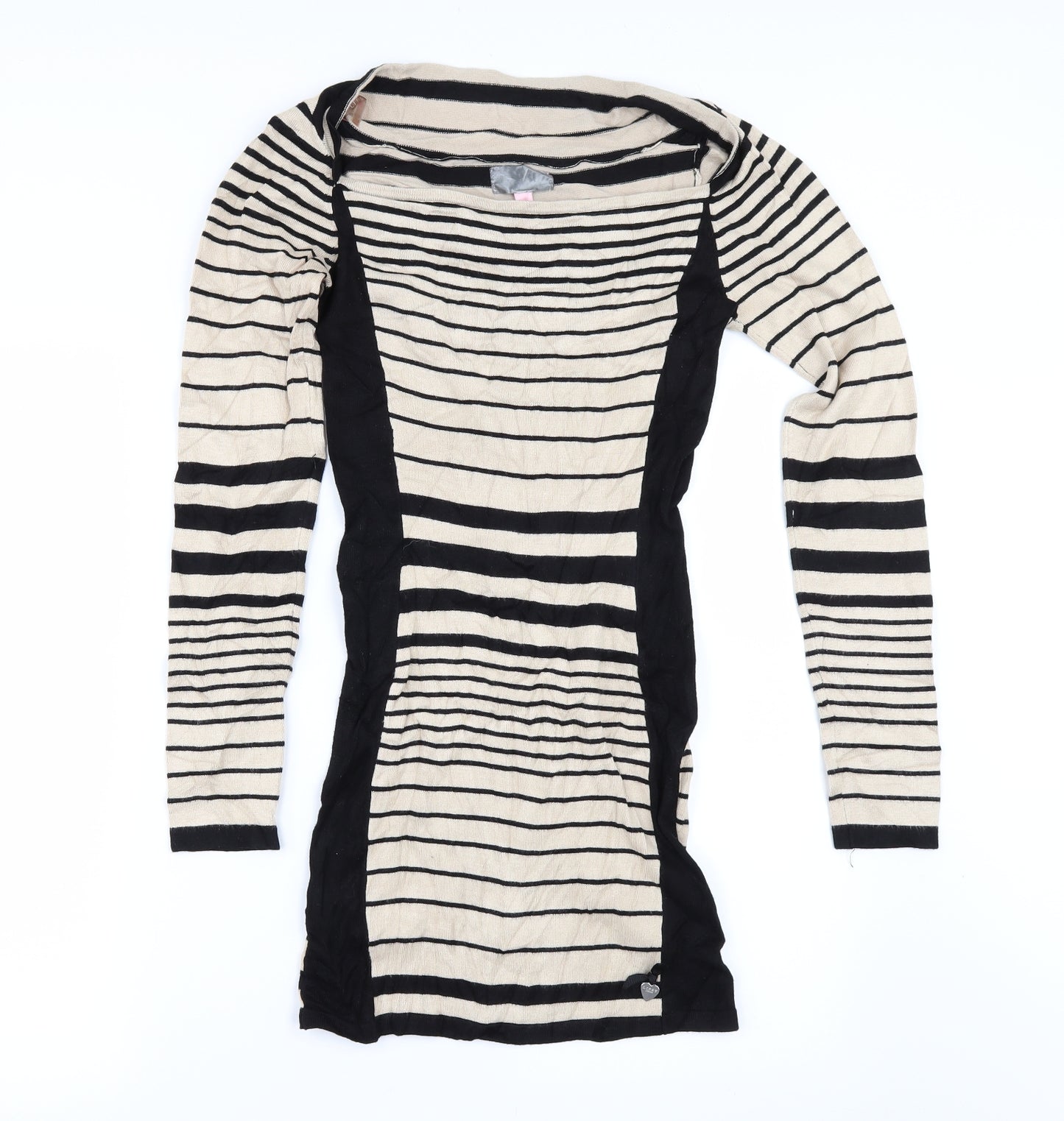 Lipsy Womens Beige Striped  Kaftan  Size 12