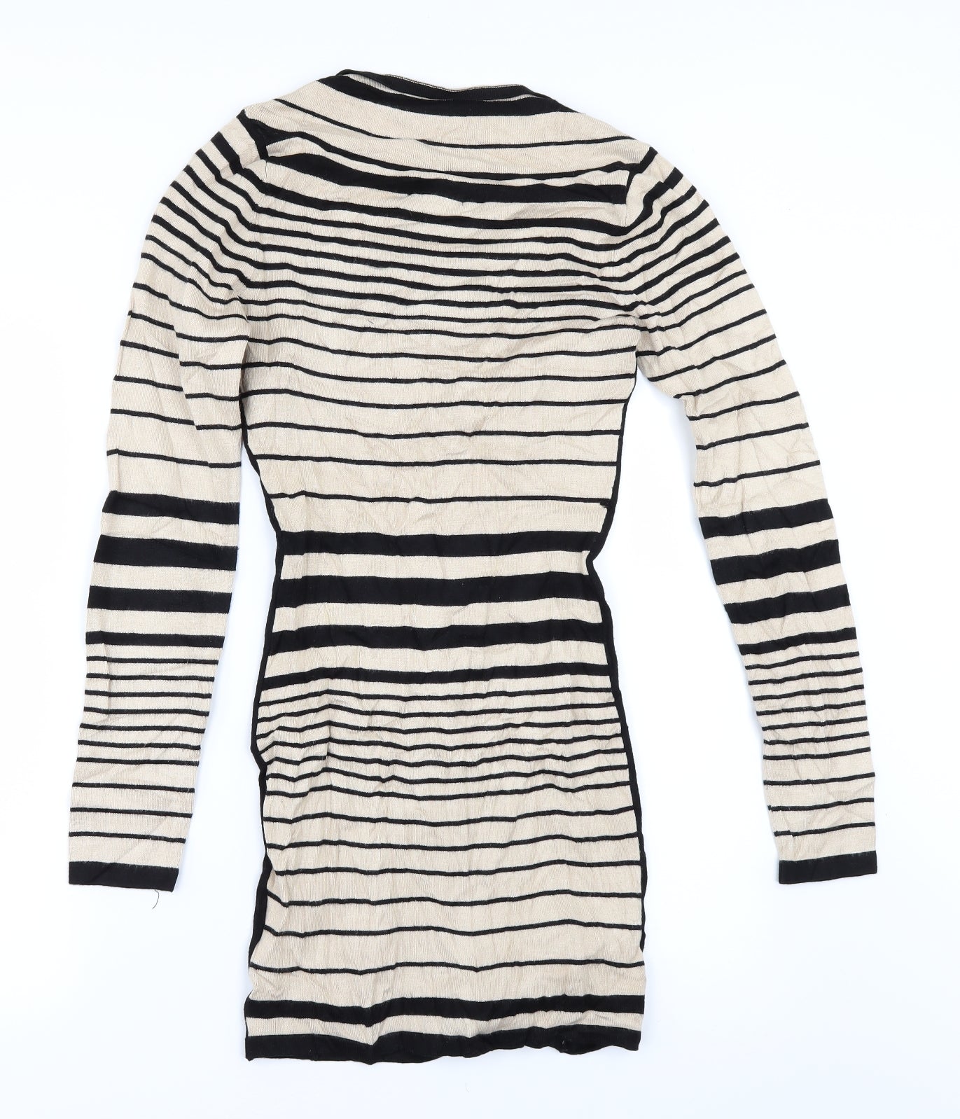 Lipsy Womens Beige Striped  Kaftan  Size 12