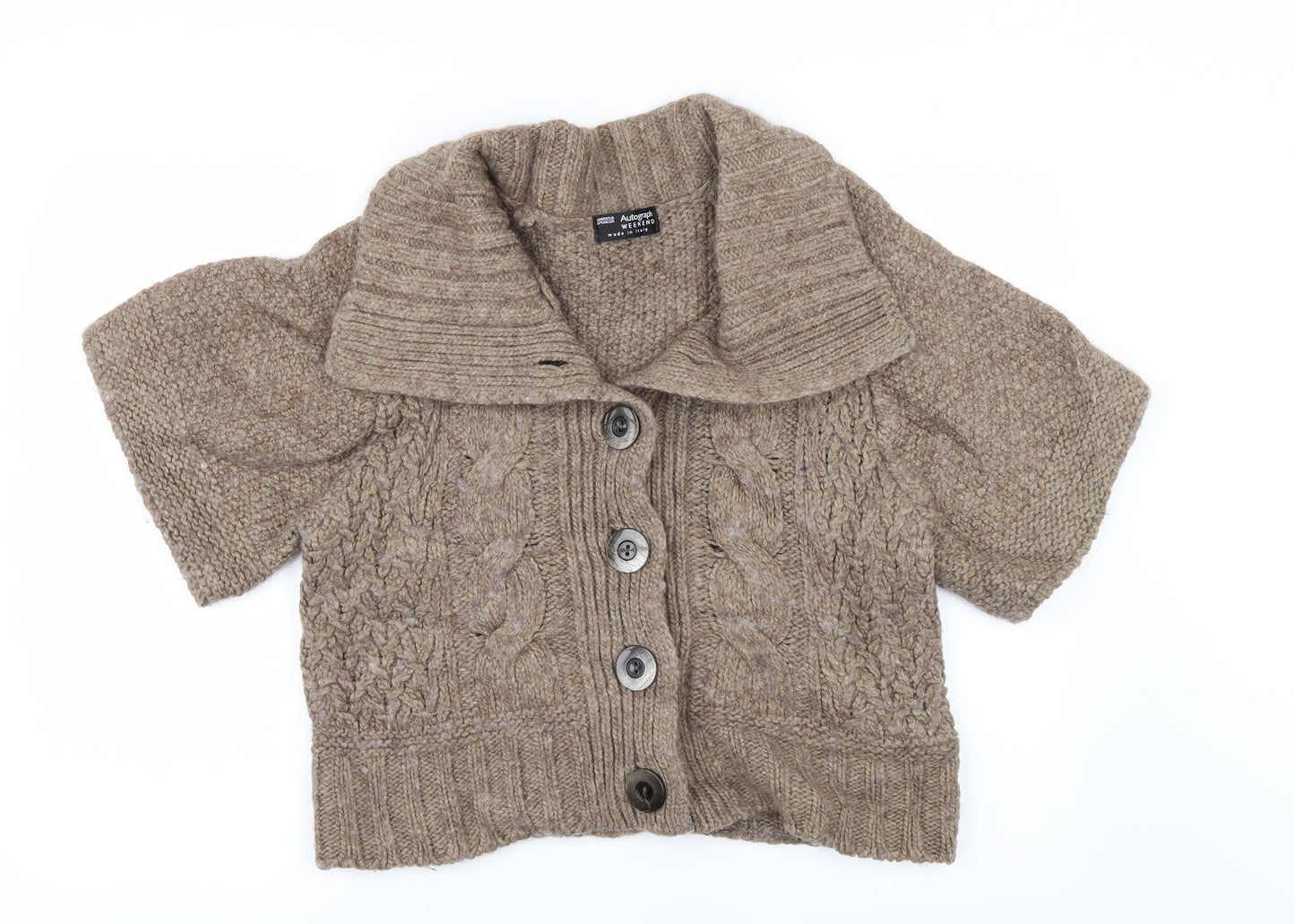 Marks and Spencer Womens Beige   Cardigan Jumper Size 10