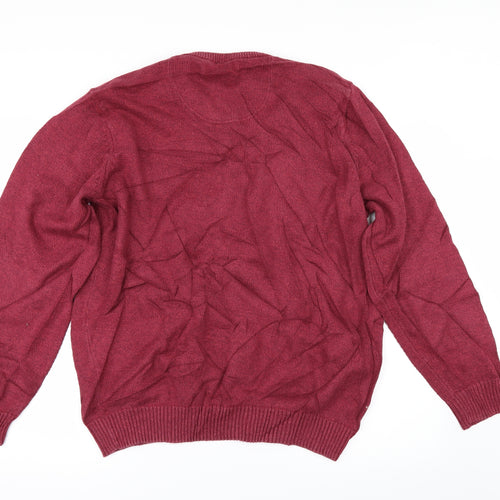 Maine New England Mens Red   Pullover Jumper Size L