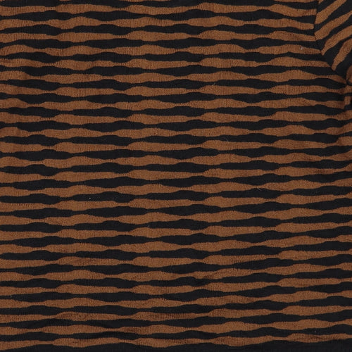 Supertrash Womens Gold Striped  Pullover Jumper Size M