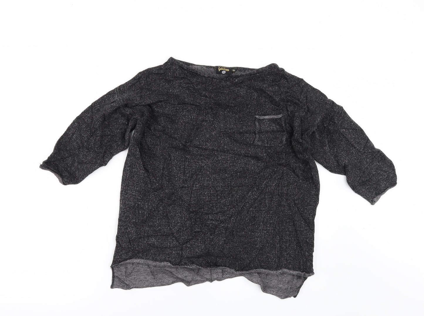 Golddigga Womens Grey   Basic T-Shirt Size 10