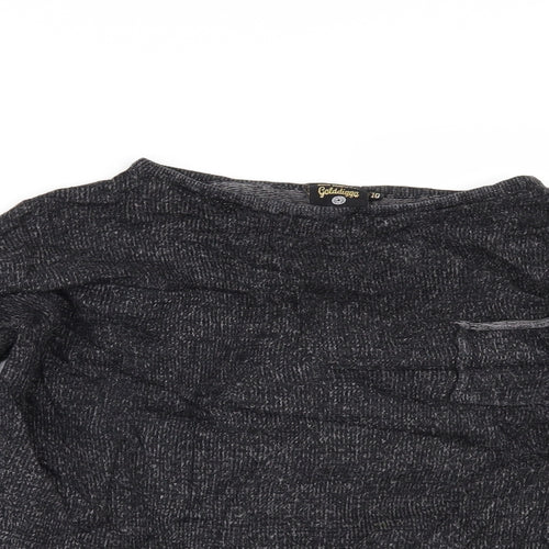 Golddigga Womens Grey   Basic T-Shirt Size 10
