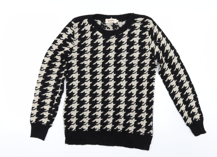 Louche Womens Black Check Pullover Jumper Size 10