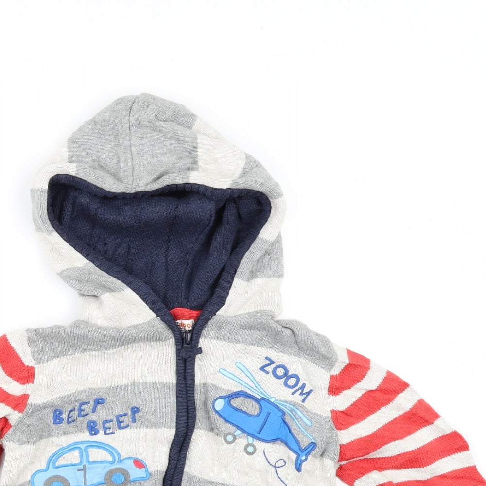 Blue Zoo Boys Multicoloured Striped  Full Zip Jumper Size 5-6 Years