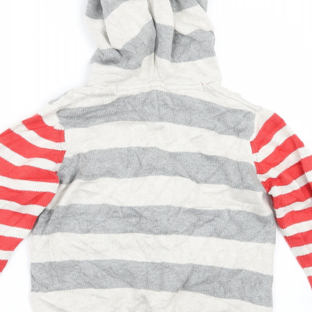 Blue Zoo Boys Multicoloured Striped  Full Zip Jumper Size 5-6 Years