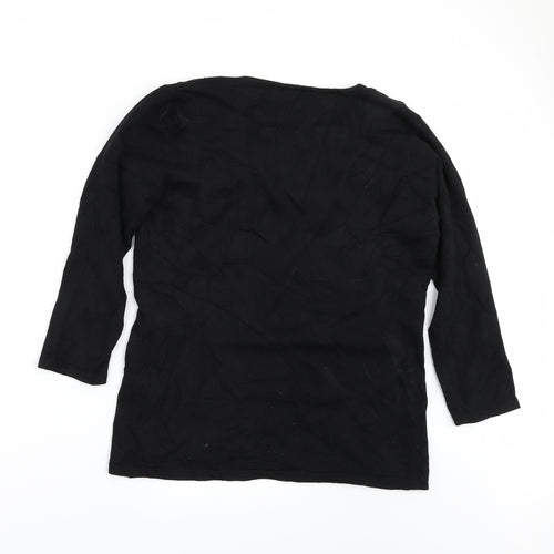 David Emanuel Womens Black   Pullover Jumper Size S  - sequin