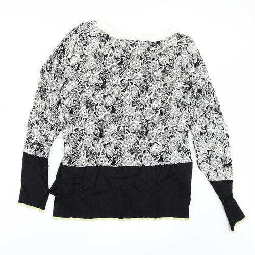 NEXT Womens Black Floral  Pullover Jumper Size 6