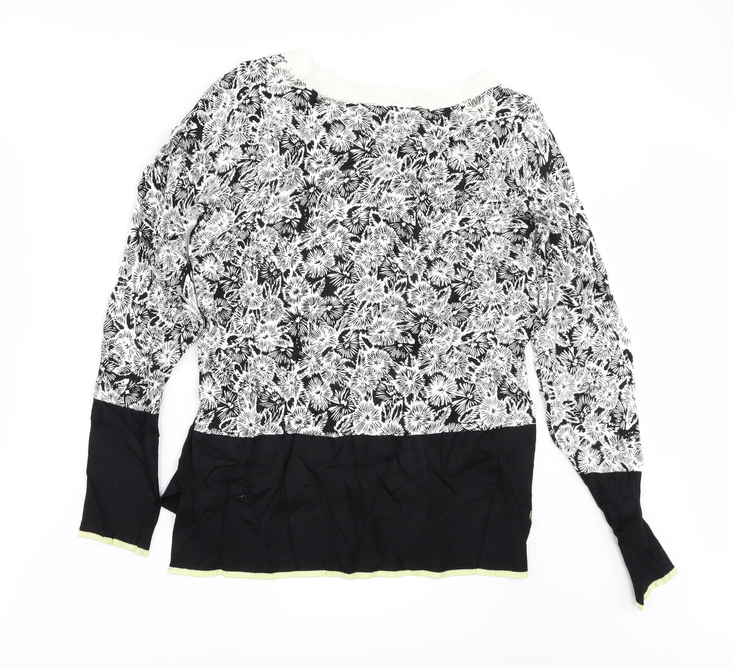 NEXT Womens Black Floral  Pullover Jumper Size 6