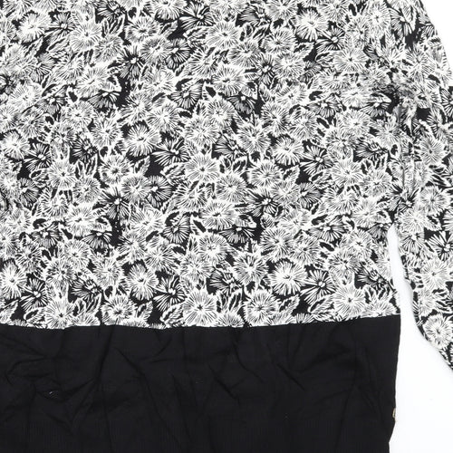 NEXT Womens Black Floral  Pullover Jumper Size 6