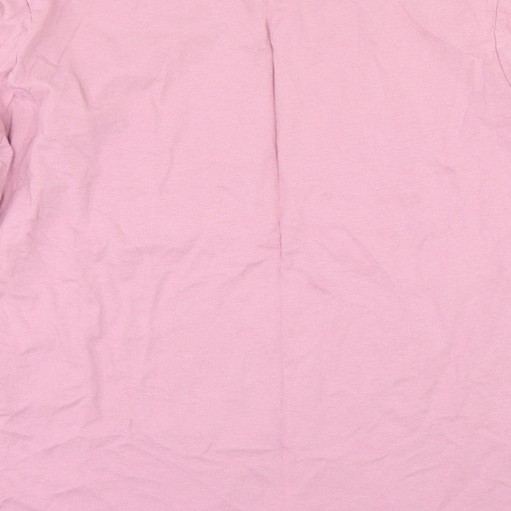Ulla Popken Womens Pink   Basic T-Shirt Size 26