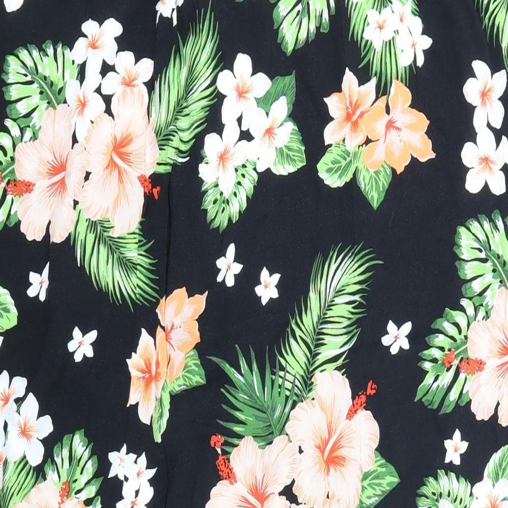 George Womens Black Floral  Wrap Skirt Size 20