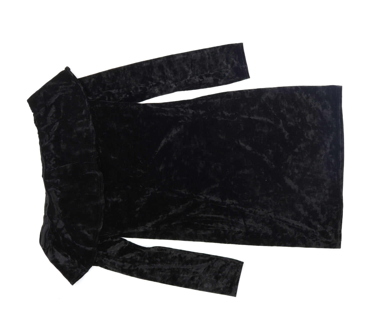 Quiz Womens Black  Velvet Bodycon  Size 16