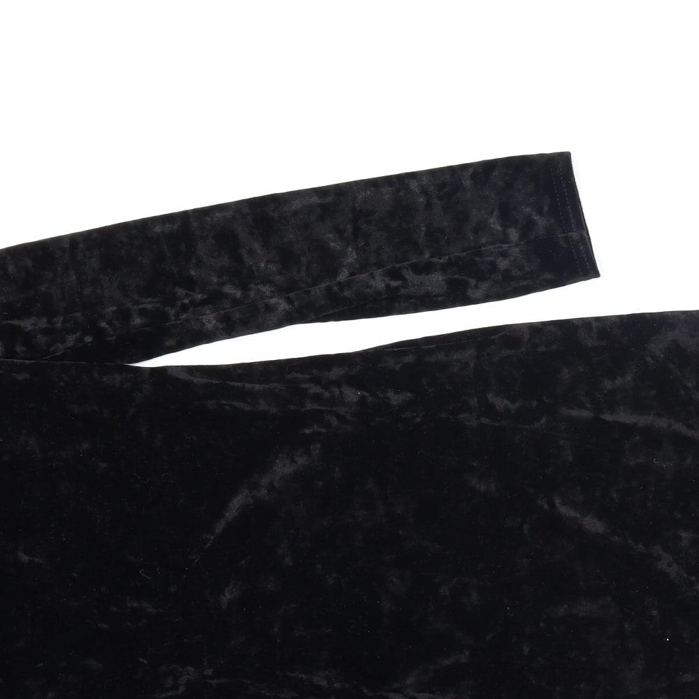 Quiz Womens Black  Velvet Bodycon  Size 16