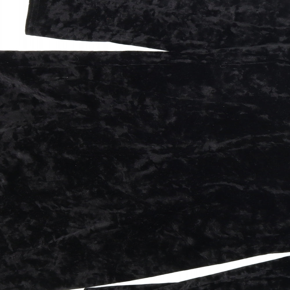 Quiz Womens Black  Velvet Bodycon  Size 16