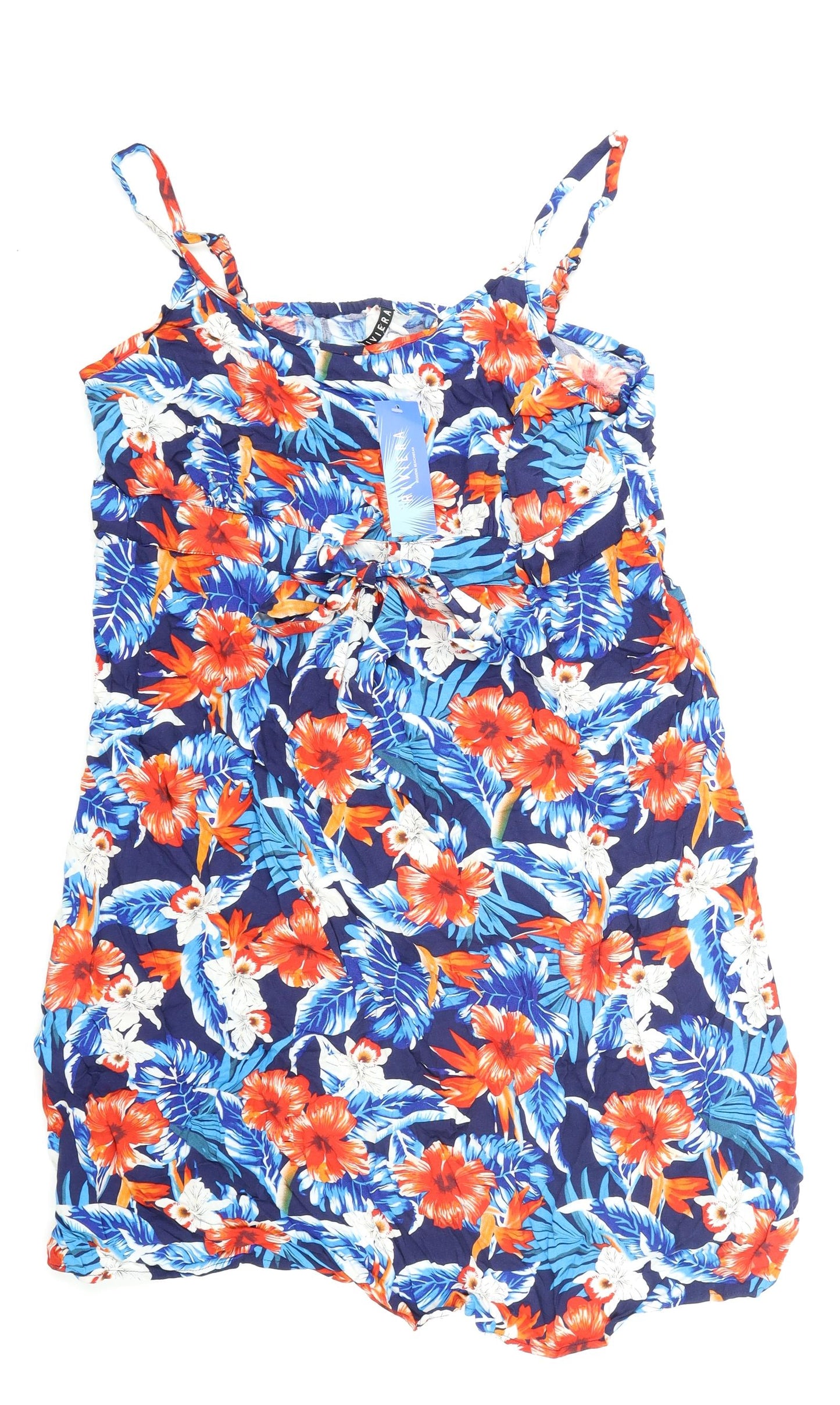 Riviera Womens Blue Floral  Trapeze & Swing  Size 18