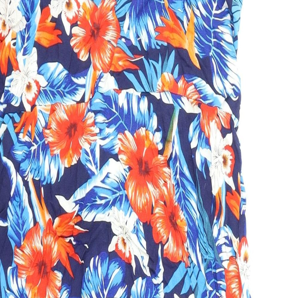 Riviera Womens Blue Floral  Trapeze & Swing  Size 18