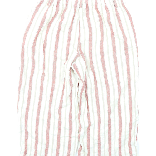 George Womens Beige Striped  Culotte Shorts Size 12