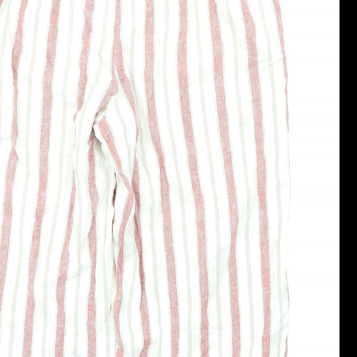 George Womens Beige Striped  Culotte Shorts Size 12