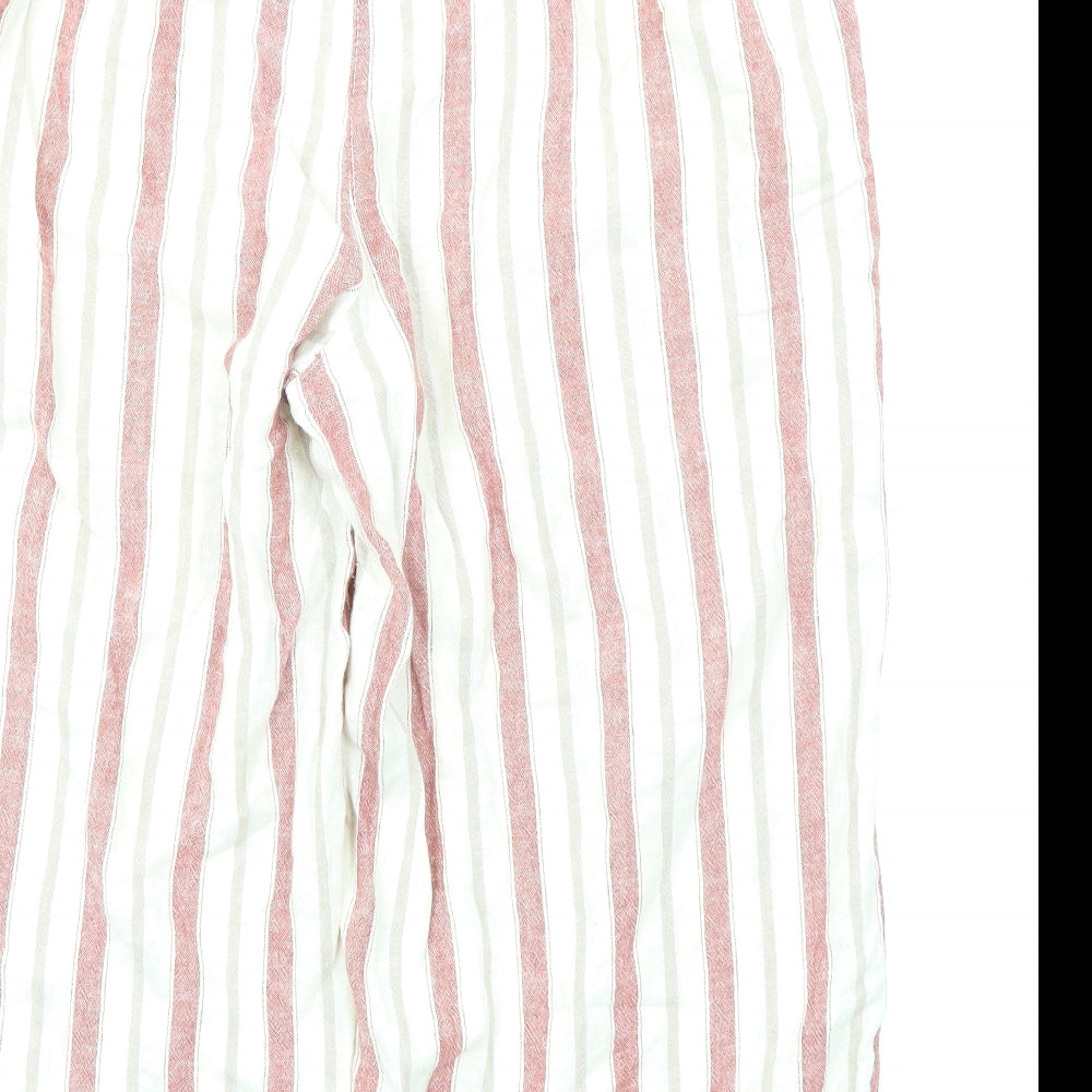 George Womens Beige Striped  Culotte Shorts Size 12