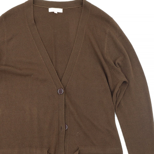 Victoria Jayne Womens Brown  Knit Cardigan Jumper Size 20