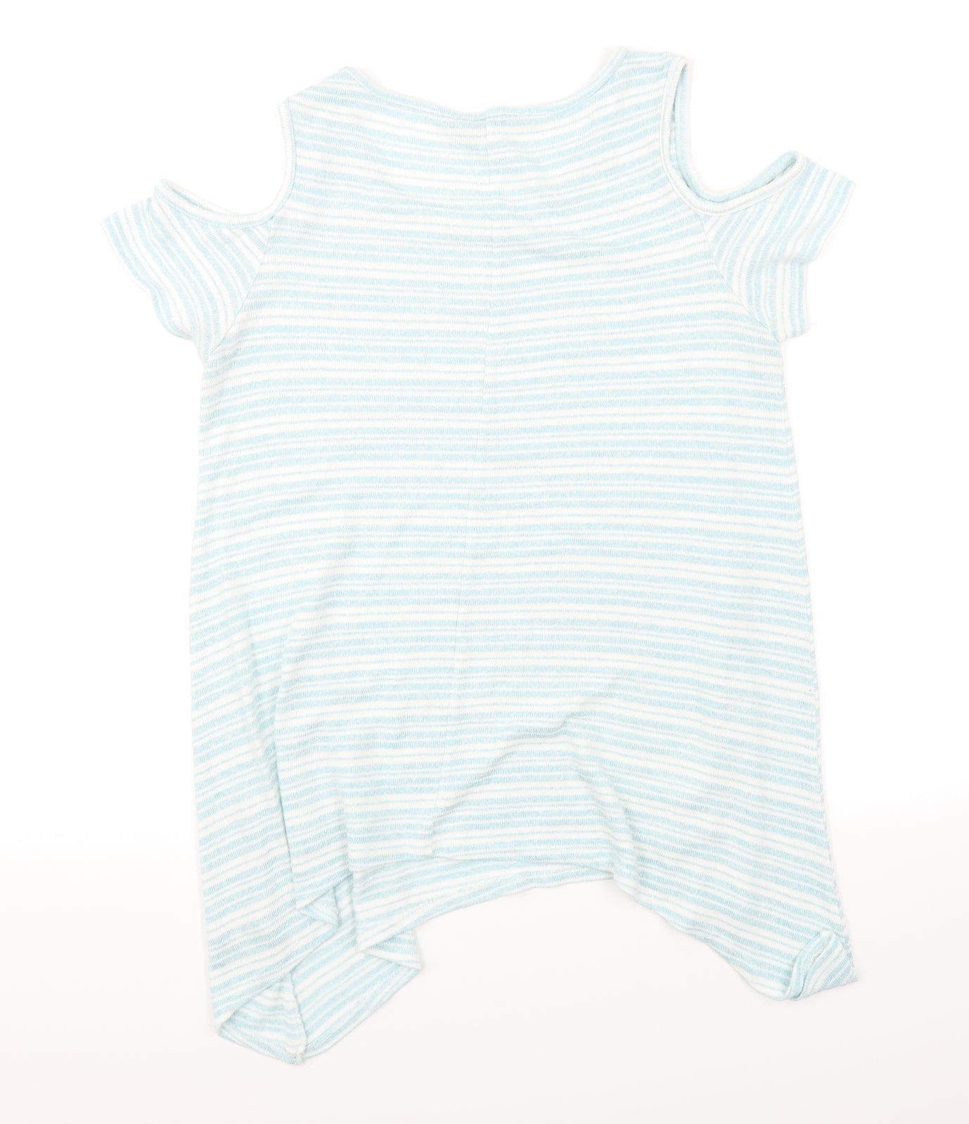 George Womens Blue Striped  Basic T-Shirt Size 16  - Cold Shoulder