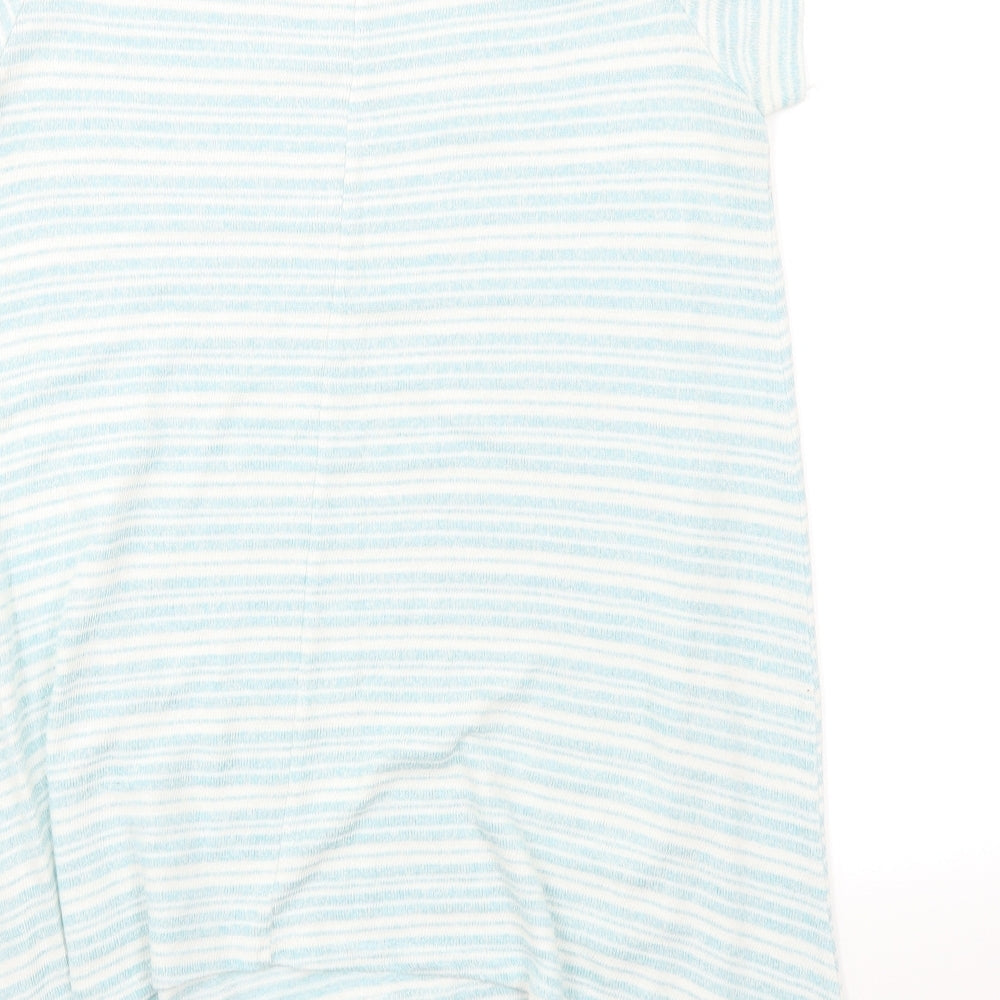 George Womens Blue Striped  Basic T-Shirt Size 16  - Cold Shoulder