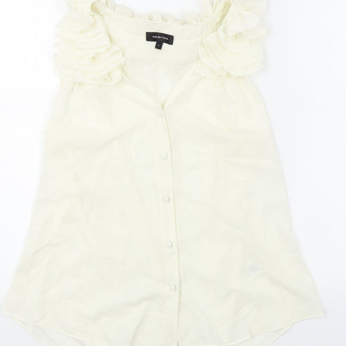 Spense Womens White   Basic Blouse Size L