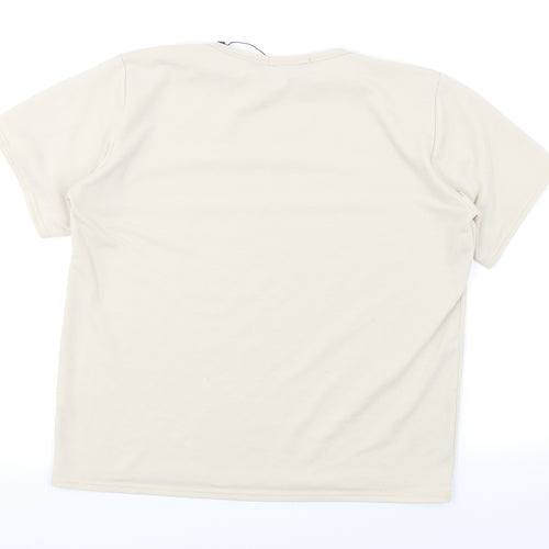 I SAW IT FIRST Womens Beige   Basic T-Shirt Size 12
