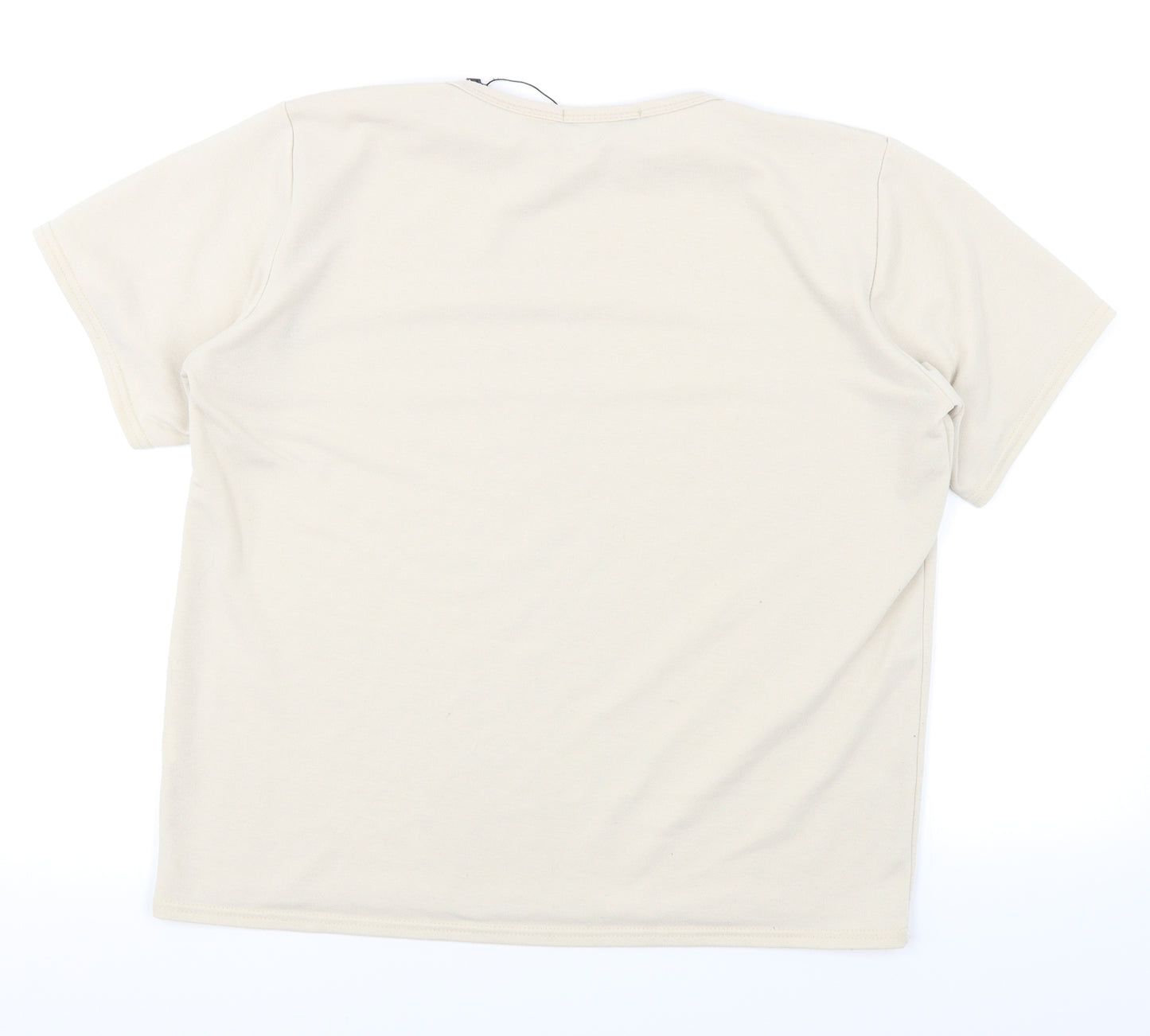 I SAW IT FIRST Womens Beige   Basic T-Shirt Size 12
