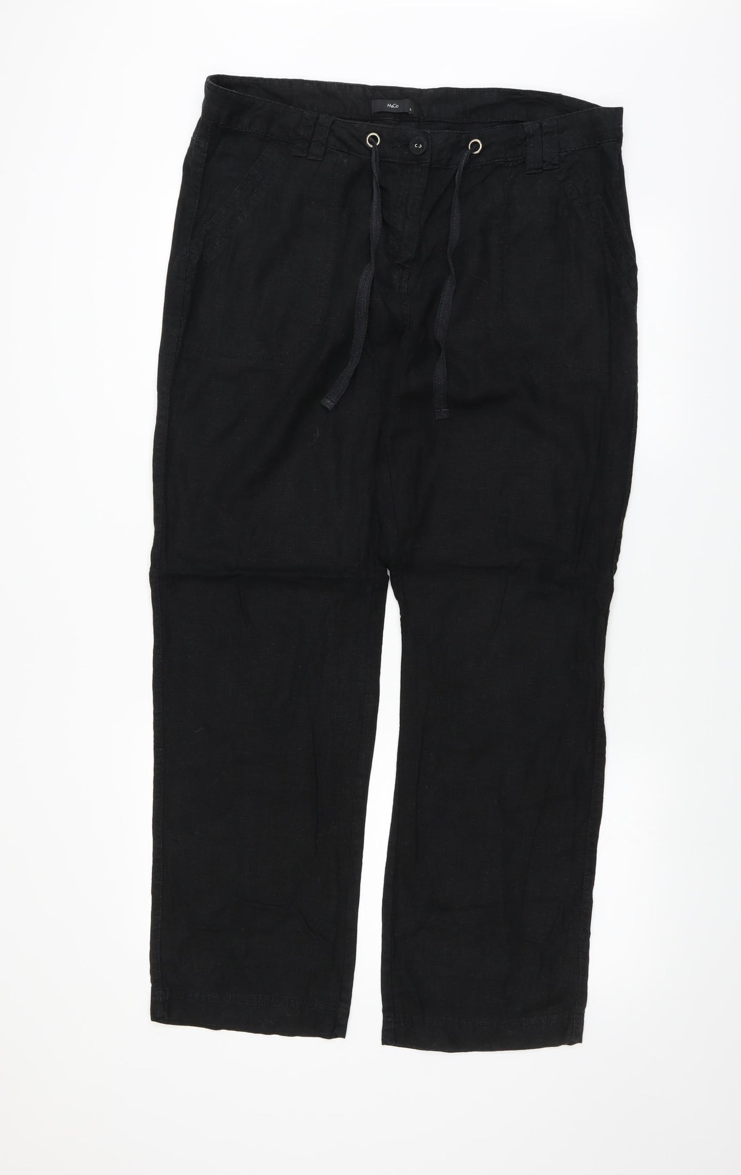 M&Co Womens Black   Trousers  Size 16 L30 in